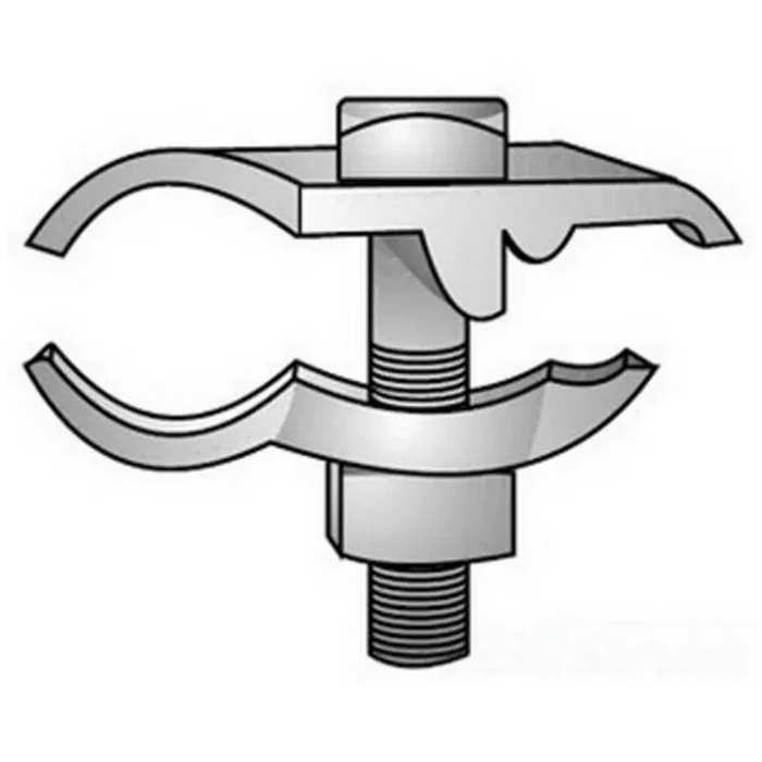 1-1/2″ Conduit Clamp, Parallel Type, Malleable Iron, Hot-Dipped Galvanized. Modern