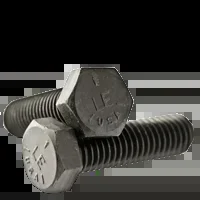 1 1/4″-7 x 8″ Hex Cap Screws, Plain, Grade 5, Coarse, Partially Threaded, Medium Carbon, Qty 1