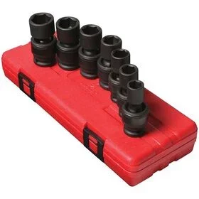 1/2″ Drive Metric 6 Point Standard Universal 7-Piece Impact Socket Set