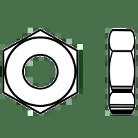 1/4″-20 Heavy Hex Jam Nuts, Thin, Zinc, Grade A A563, Qty 100