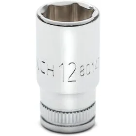 1/4″ Drive 6 Point Mid Length Metric Socket 12mm