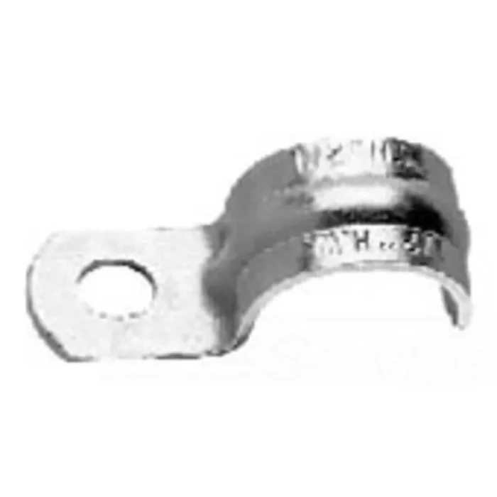 1 Hole Heavy Gauge Clamp, 1-1/2 IN Conduit, Steel Top Rated