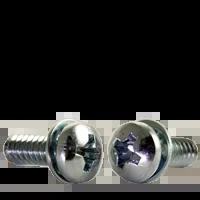 #10-32 x 5/16″ Machine Screws, External Tooth Lockwasher, Phillips Pan Head, SEMS, Zinc Cr+3, Qty 100