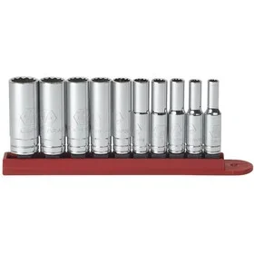 10 Pc. 1/4″ Drive 12 Point Deep SAE Socket Set