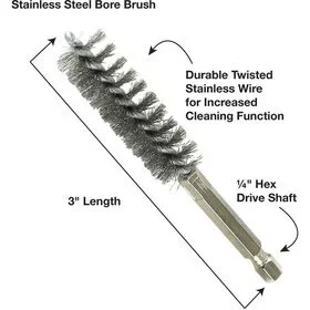 19mm Stainless Steel Bore Brush, 3 Pack