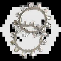 #2 External Tooth Lock Washer, Zinc Cr+3, Qty 2500