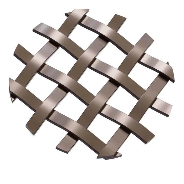 .375” Single Flat Diamond Decorative Grille – Antique Brass, 18”W x 48”L Sheet