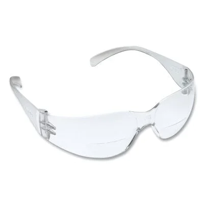 3M 7000127512 Virtua Reader Safety Glasses, Clear Lens, Polycarbonate, Anti-Scratch, Anti-Fog, Clear Plastic Frame, 2.0 Diopter