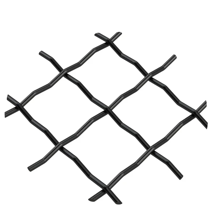 .75″ Pressed Single Diamond Decorative Grille – Flat Black, 18″ W x 48″ L Sheet