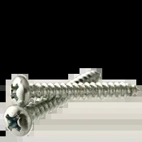 #8-15 x 2 1/2″ Phillips Flat Head Tapping Screws, Type A, Zinc Cr+3, Qty 100