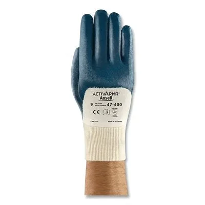 ActivArmr 103455 47-200 Nitrile-Coated Gloves, Size 10, Blue