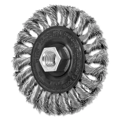 Advance Brush 82283 Standard Twist Knot Wheel, 4 in D x 5/8 in W, .014 Stainless Steel, 20,000 rpm