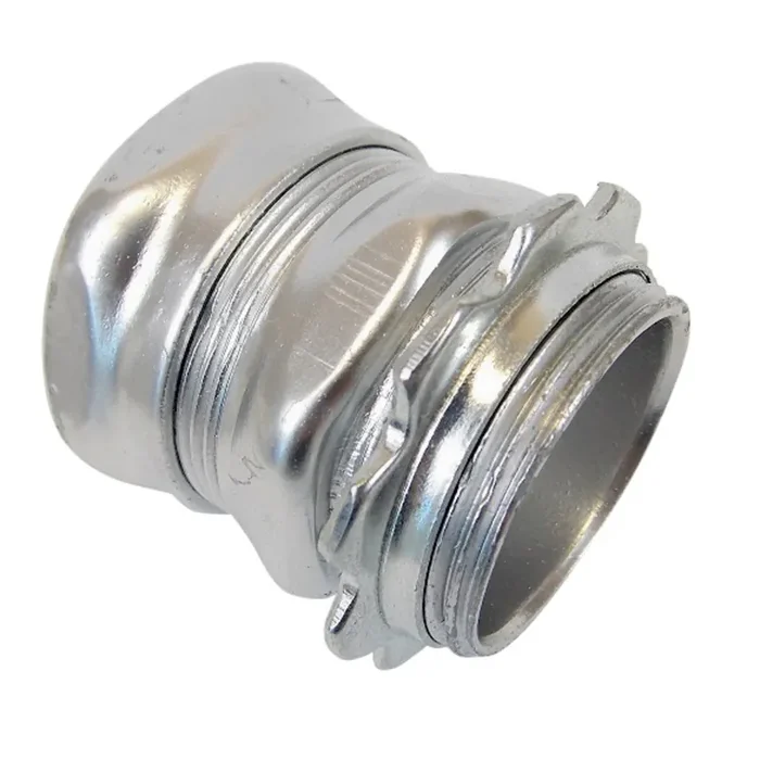 Affordable EMT Compression Connector, 1″, Concrete Tight, Steel/Zinc