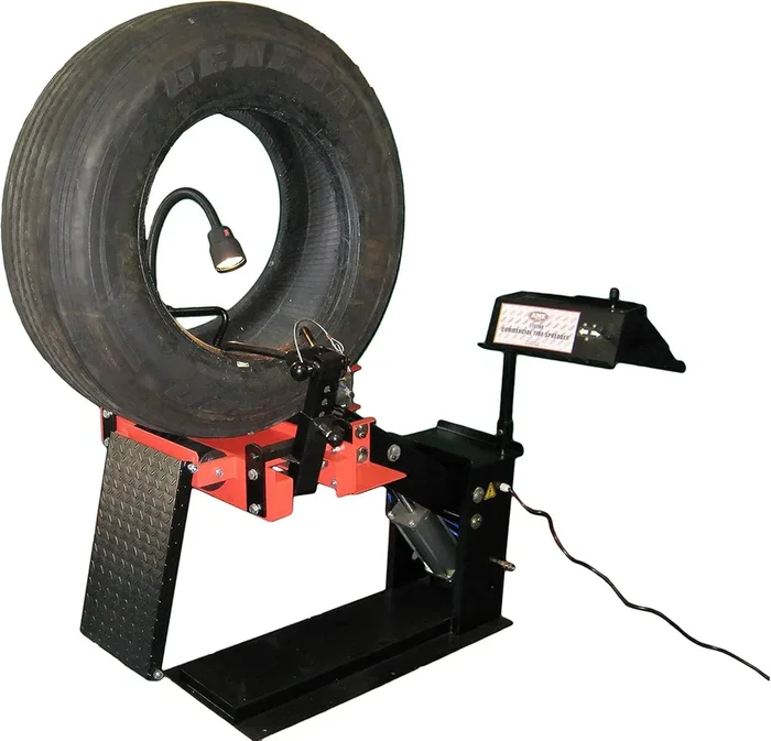 AME International 73200 AUTOMATIC TRUCK TIRE SPREADER WITH AIR LIFT, MAX. TIRE WIDTH: 13.75″, MAX. TIRE DIAM.: 47″