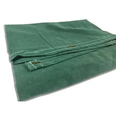 Anchor Brand 92541 Protective Tarp, 5 ft W x 7 ft L, Mildew/Water Resistant, Canvas, Green