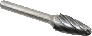 Atrax 1/2″ Cut Diam, 1/4″ Shank Diam, Fluted Tree Burr with Radius Radius End, 2-3/4″ OAL, 1″ LOC SF-5FM-ATX – 85289445