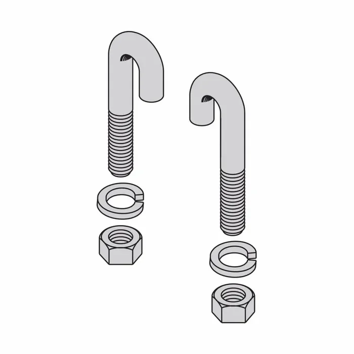 B-Line SB1003AYZ Steel Round Bend J-Bolt 2-Inch Mega Sale