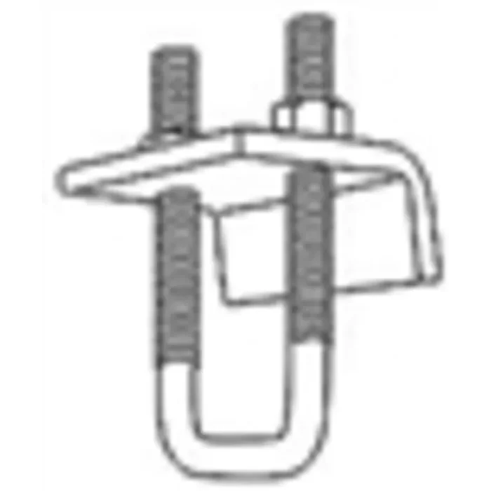 Beam Clamp, 3-3/8″ Wide, 3/8″ Hex Nut and U-Bolt Included Get Yours