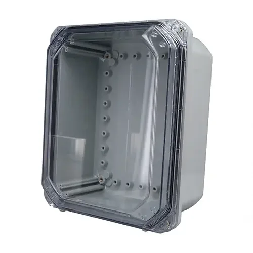 Big Sale DPS-28709-C – DPS-28709-C Heavy-Duty NEMA 6P IP68 Plastic Enclosure/Clear Screw-Down Cover/Clear Screwed Cover IP68 NEMA 6P PC Enclosure with Adjustable panel height (9 X 9 X 5.7 In )