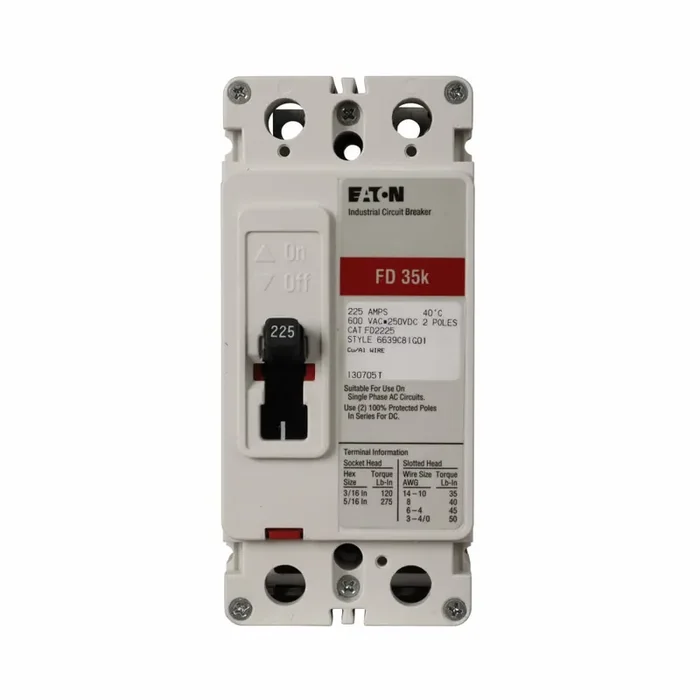 Big Sale FD2060 – Eaton – Molded Case Circuit Breaker – Bolt-On – 60 Amp – 2 Pole – 600 Volt