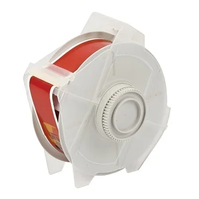 Brady 113121 GlobalMark Series Indoor-Outdoor Vinyl Labels, 1.125 in x 100 ft, Red