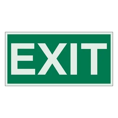 Brady 59330 Exit Signs Green on White