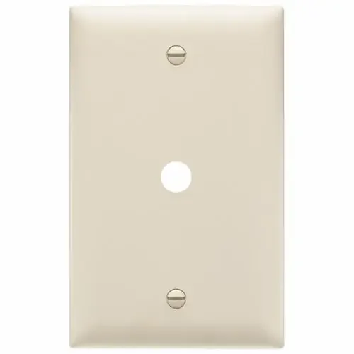 Certified Pass & Seymour TP11-LA Nylon 1-Gang Rectangular Communication Wallplate Light Almond