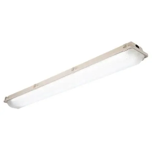 Columbia Lighting LXEM4-35ML-RFA-EU Columbia Enclosed And Gasketed LED Extreme Environment Fixture 47-Watt 4-ft 120 – 277-Volt Baked Enamel White Top Rated