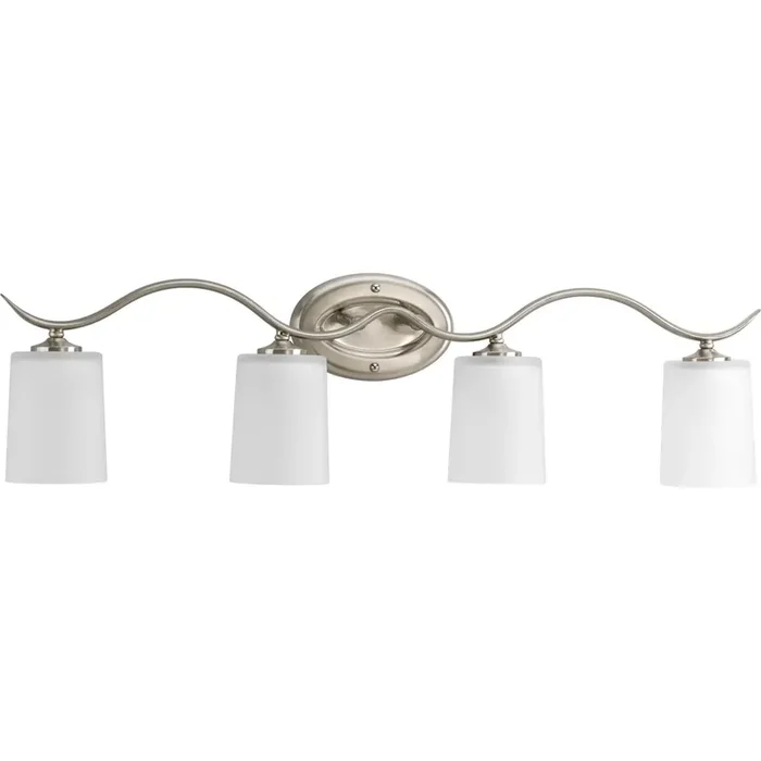 Exclusive Offer Progress Lighting P2021-09 4-Light Bath And Vanity Fixture 100-Watt 120-Volt Brushed Nickel Plated Inspire