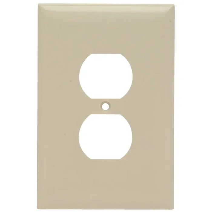 Exclusive Pass & Seymour SPO8-I Thermoset Plastic Jumbo Size 1-Gang Wallplate 1-Duplex Receptacle Ivory