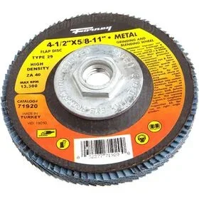Flap Disc, High Density, Type 29, 4-1/2 in x 5/8 in-11, ZA40