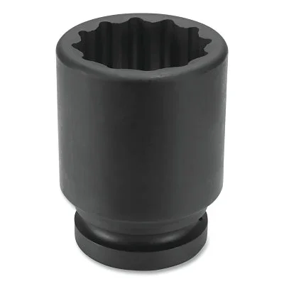 Grey Pneumatic 6262MD Impact Socket, 1-1/2 in Drive Size, 62 mm Socket Size, Star, 12-point, Deep Length