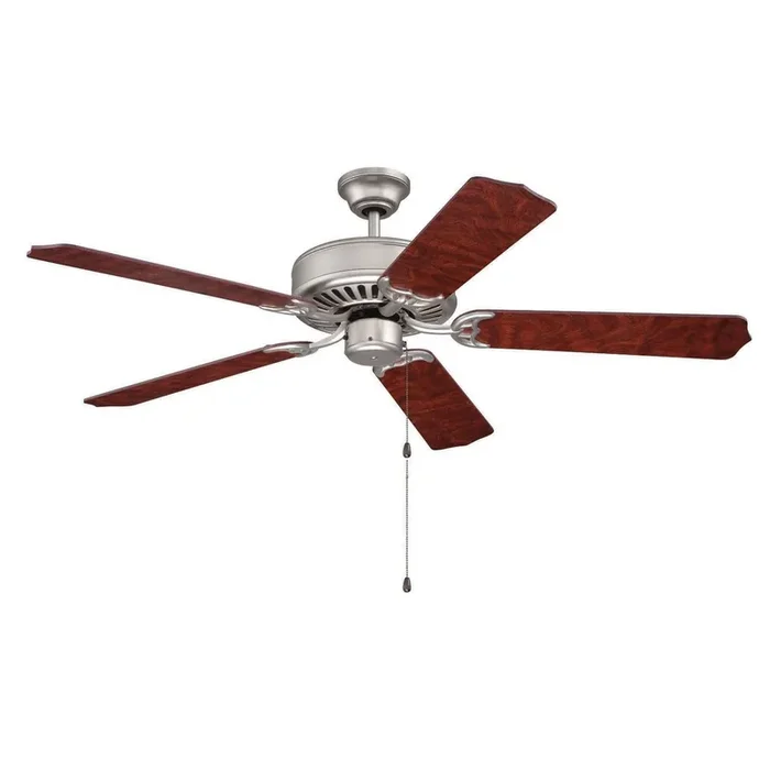Handmade Craftmade C52BN Ceiling Fan 52-Inch 5 Blade 3-Speed Brushed Satin Nickel Pro Builder