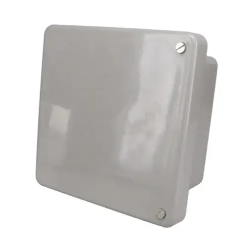 NF-6610 – Fiberglass Enclosure with Hinged Screw-Down Cover NF-6610/Fiberglass Enclosure with Hinged Screw-Down Cover (7.7 X 7.7 X 4.6 In ) Final Sale