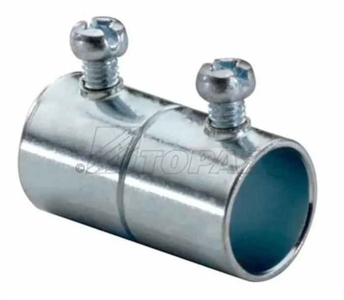 One Day Deal Topaz Electric 643S Zinc Plated Steel 2-Screw EMT Set Screw Coupling 1-Inch