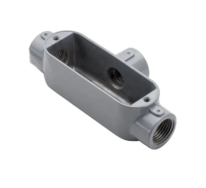 Original Topaz Electric T8 Die Cast Copper Free Aluminum Type T Conduit Body 3-Inch