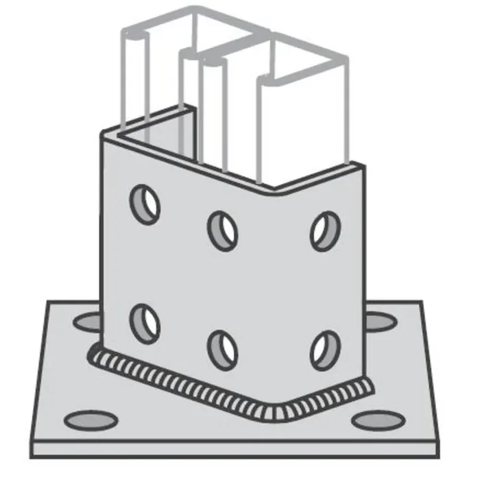 Post Base, Double Strut Angle Price Drop