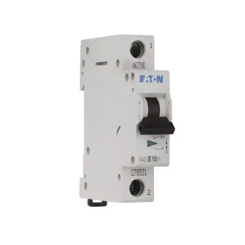 Professional Grade Eaton FAZ-D10/1-NA-SP DIN Rail Mount Industrial Miniature Circuit Breaker 1-Pole 10-Amp 277-Volt AC 48-Volt DC