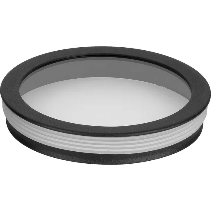 Progress Lighting P860045-031 Aluminum Glass Lens Round Top Cover Lens 5-Inch Black For 5-Inch Round Cylinder Crafted