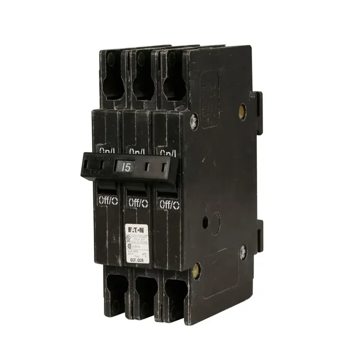 QCR3015H – Eaton – Molded Case Circuit Breakers – Feed-Thru – 15 Amp – 3 Pole – 240 Volt Special Discount