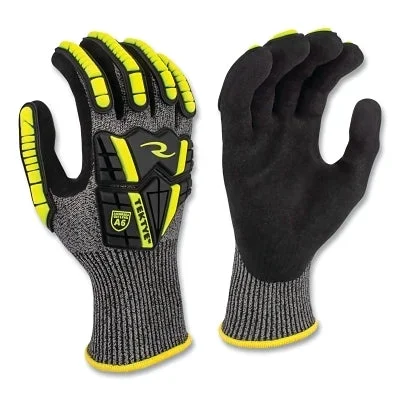 Radians RWG723S TEKTYE Work Glove, A6 ANSI Cut, 13-gauge, Impact, Small, Black / Gray
