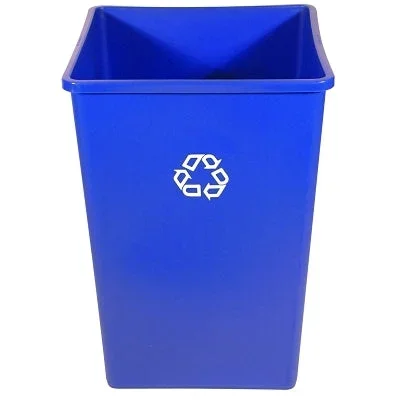 Rubbermaid Commercial FG395873BLUE Recycling Containers, 35 gal, Blue