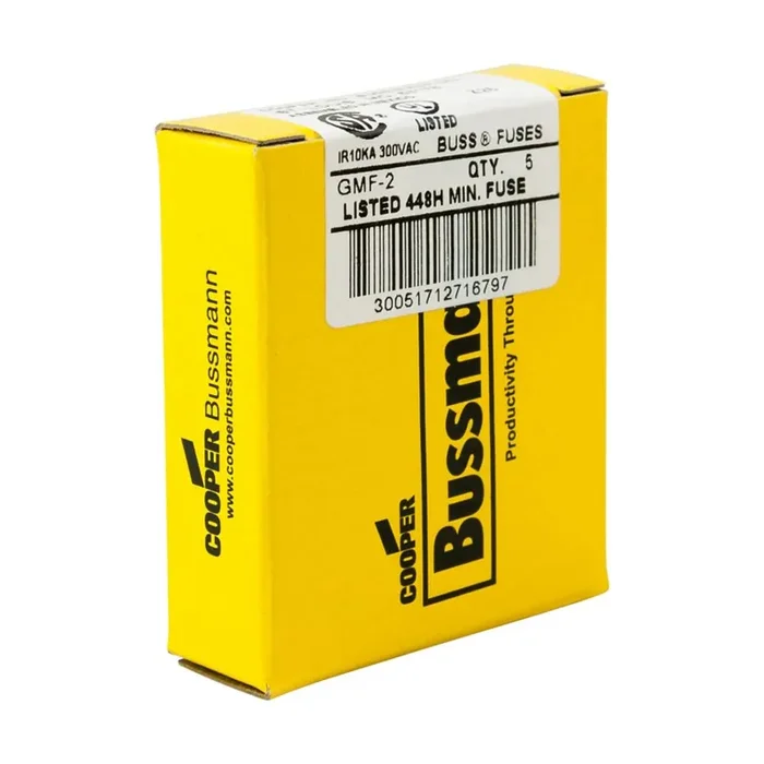 Sale Bussmann GMF-2 Single Element Non-Rejection Time Delay Fuse 2-Amp 300-Volt AC 10-Kilo-Amp