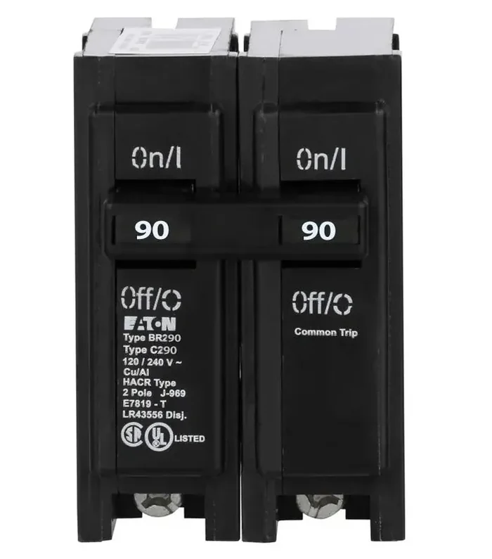 Secure Checkout BR290 – Eaton – 90 Amp Circuit Breaker – Plug-In – 90 Amp – 2 Pole – 240 Volt