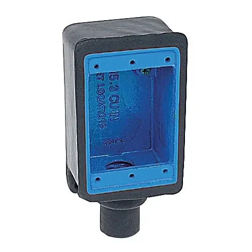 Special Offer Thomas & Betts FS3-G Dark Gray Iron Alloy 1-Gang Double-Coated Shallow Dead End Device Box (1) 1-Inch Hub Ocal-Blue