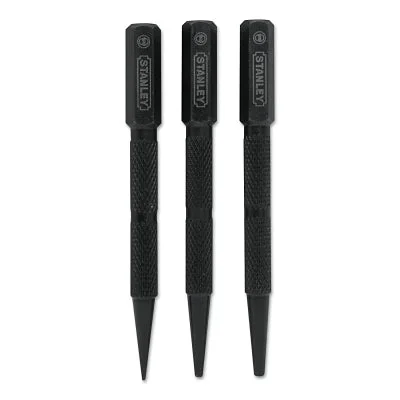 Stanley 58230 Nail Set Packs, 3 Piece, Round, English