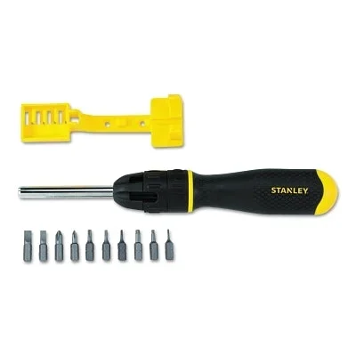 Stanley 68010 Multi-Bit Ratcheting Screwdriver Sets, Torx; Phillips; Pozidriv; Square