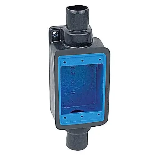 Thomas & Betts FDC2-G Iron Alloy 1-Gang Double-Coated Deep FDC Feed-Thru Device Box (2) 3/4-Inch Hub Dark Gray Ocal-Blue Seasonal Sale