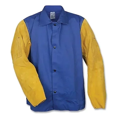 Tillman 92303X Fire Resistant FR7A/Cowhide Welding Jacket, 3XL, Blue
