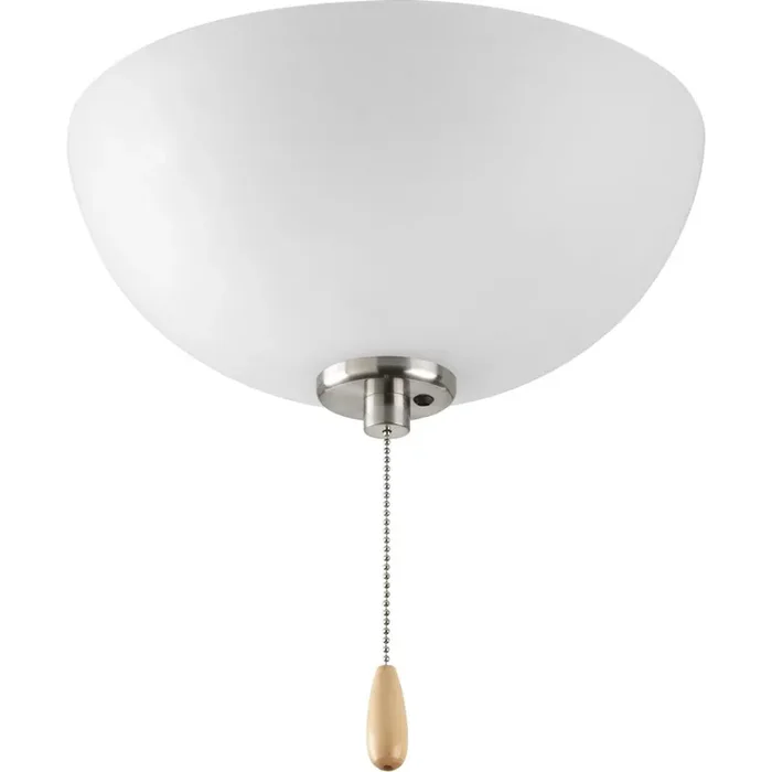 Today Only Progress Lighting P2650-09 Ceiling Fan Light Kit 3-Lamp 40-Watt Brushed Nickel Bravo